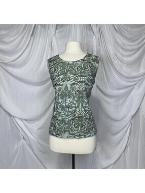 Indie Boho Earthy Scott Taylor Sleeveless Patterned Top Size XL